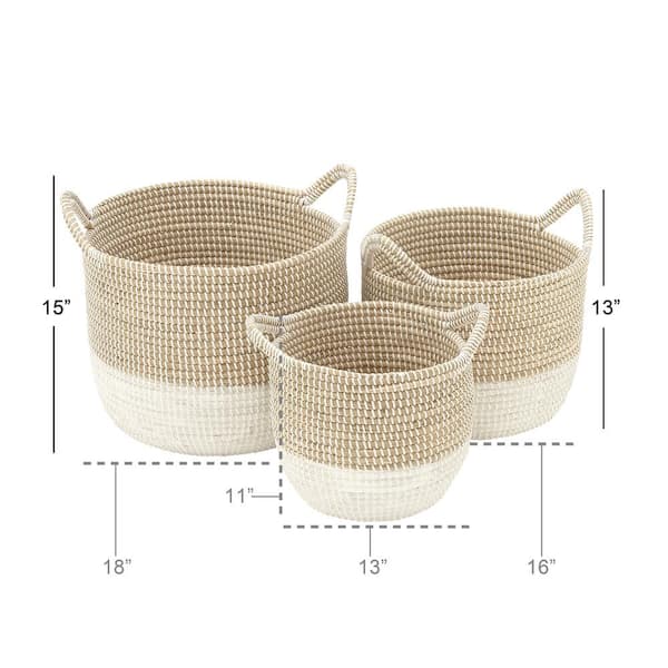 Large Plastic Wicker Basket- Set of 4 - NextGen Furniture, Inc.