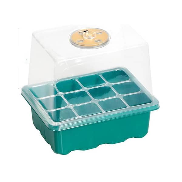 6-Set Seed Starter Tray Kit with Grow Lights and Adjustable Humidity Domes for Enhanced Plant Growth