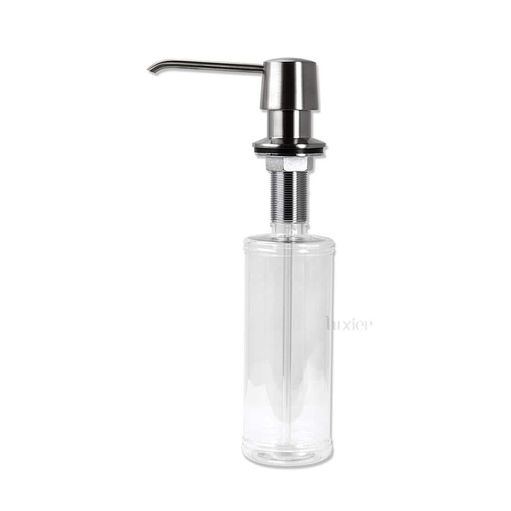 Brushed Nickel Countertop Deck-Mount Soap and Lotion Dispenser