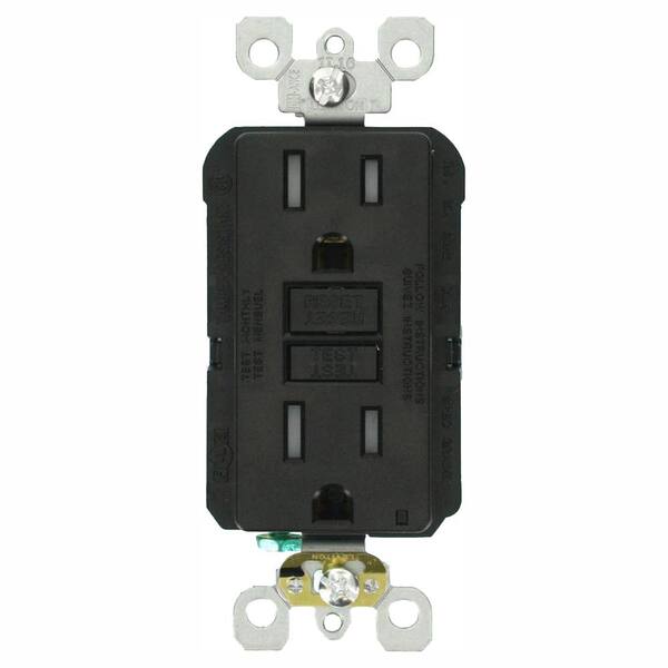 Leviton 15 Amp 125 Volt Duplex Smartest Self Test Smartlockpro Tamper Resistant Gfci Outlet 0883