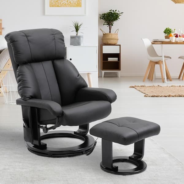 High Back Recliner Seat Gaming Chair Office Adjustable Swivel/PU Footstool Chair 