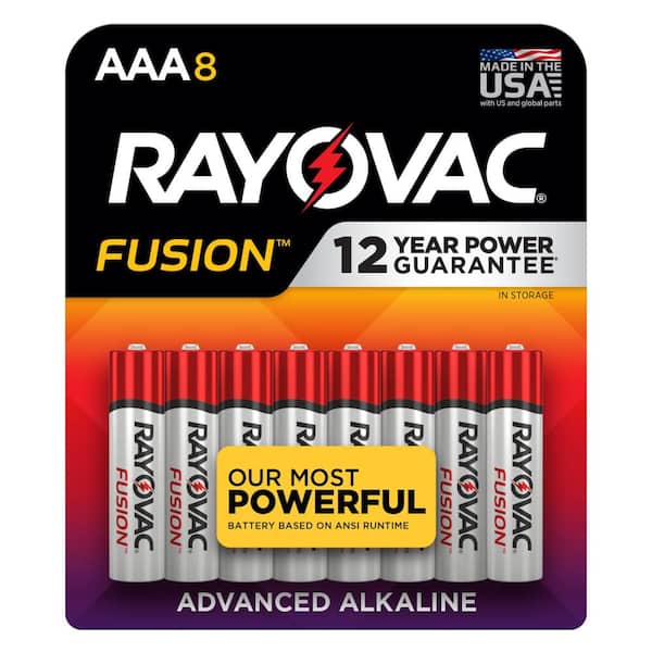 Rayovac Fusion Alkaline AAA Card (8-Pack)