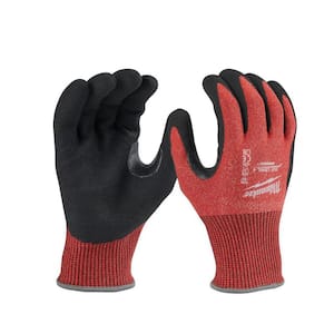 XX-Large Red Nitrile Level 4 Cut Resistant Dipped Work Gloves