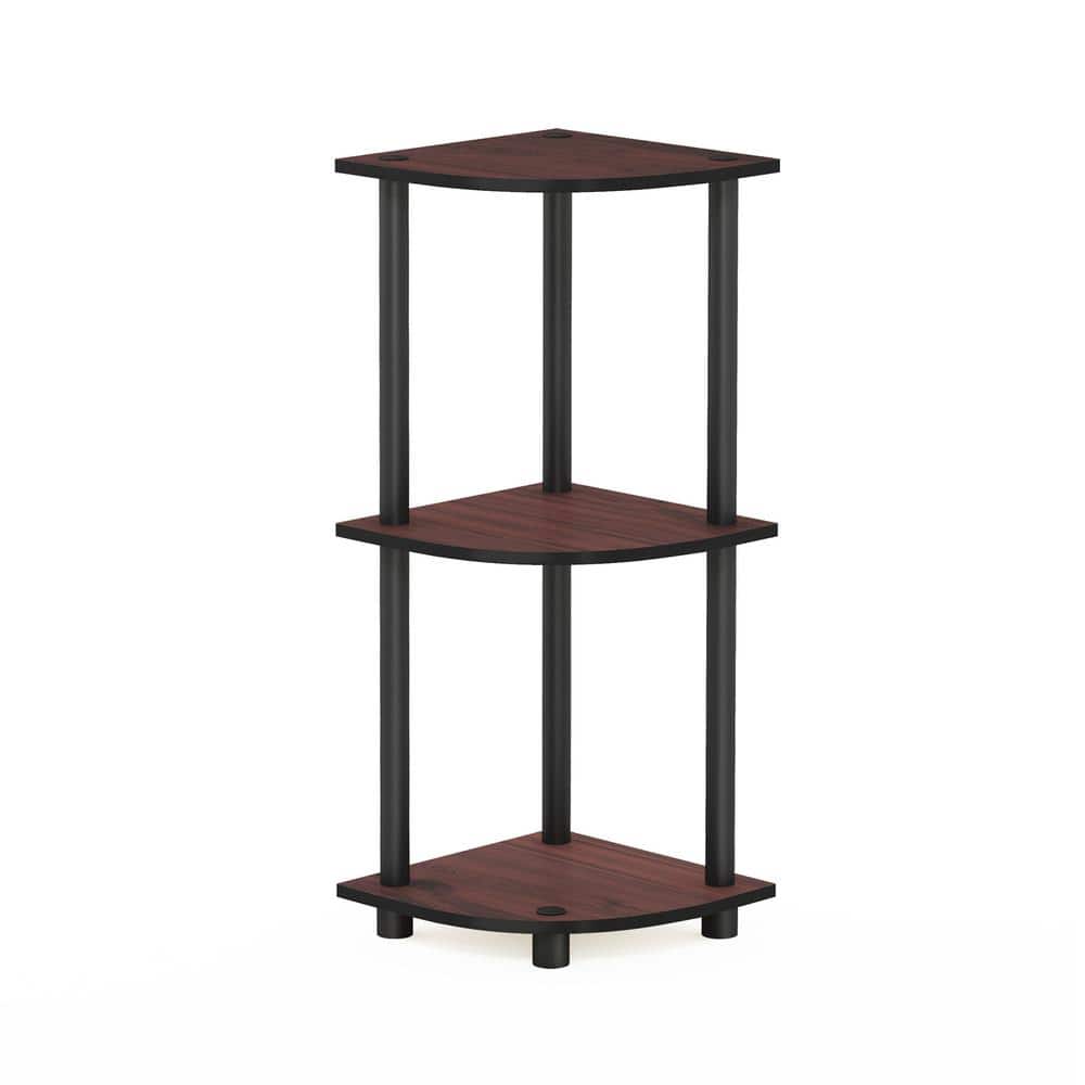29.6 in. Dark Cherry Plastic 3-shelf Corner Bookcase with Open Storage price history on PriceWatchPro