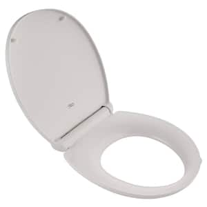 Contemporary Slow-Close Round Closed Front Toilet Seat with TriVantage in White