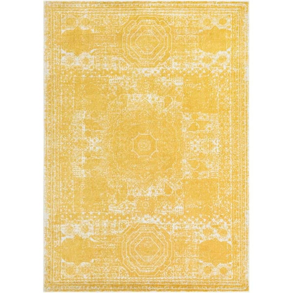 Unique Loom Bromley Wells Yellow 10' 0 x 14' 1 Area Rug