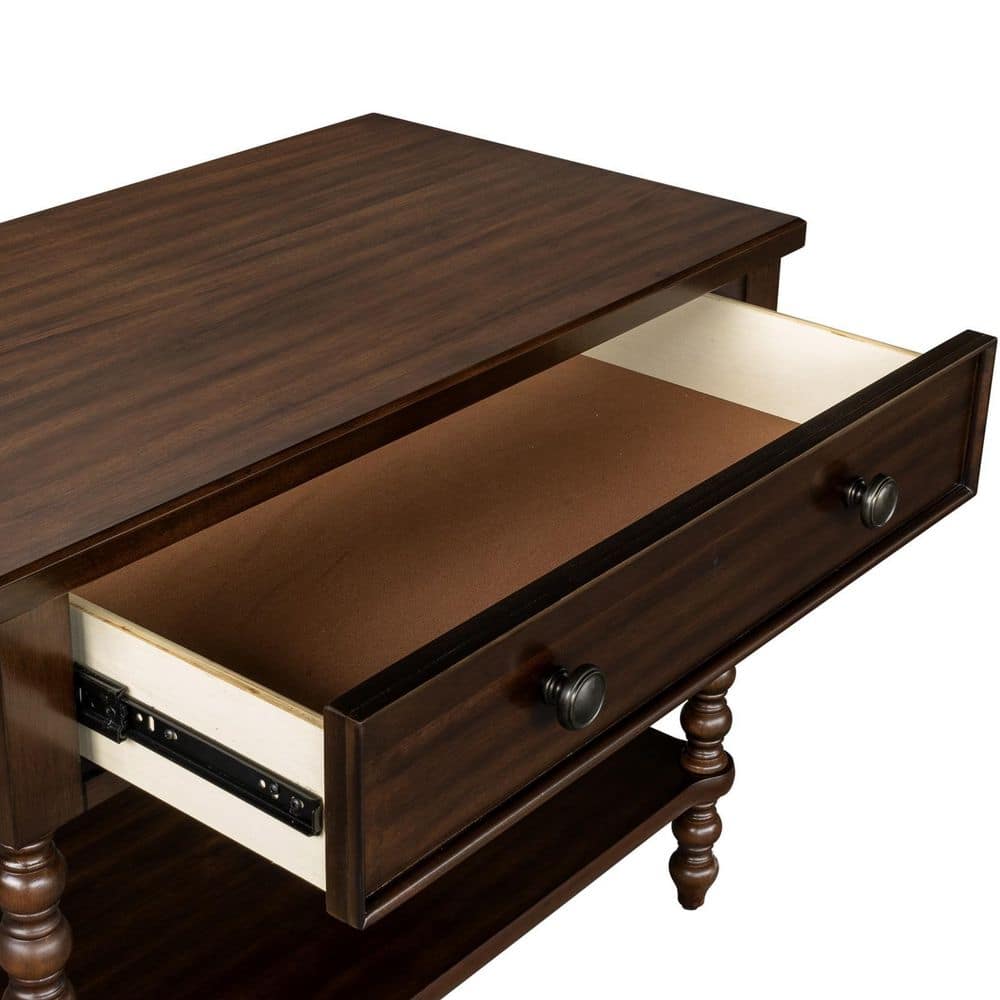 Beckett Morocco Brown 1 Drawer 32 in. W Large Nightstand - thumbnail 9
