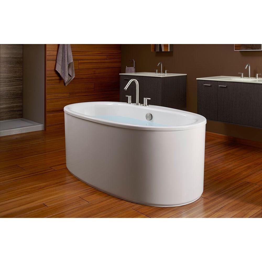 Sunstruck 66" White Acrylic Freestanding Soaking Bathtub