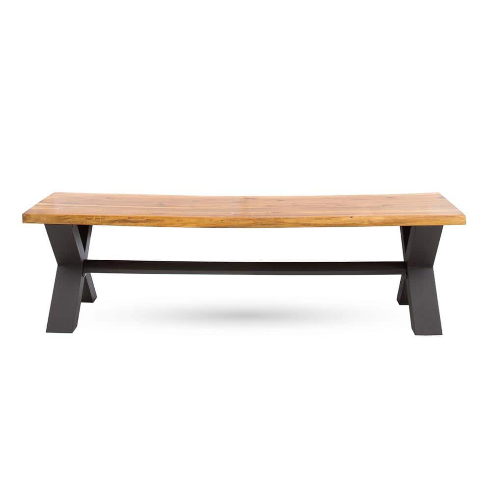 Angel Sar 63 in. L x 14.5 in. W x 18 in. H Teak Rectangular Wood and ...