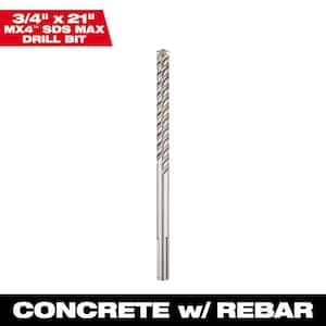 Milwaukee 1/2 in. x 13 in. 4-Cutter SDS-MAX Carbide Drill Bit 48 