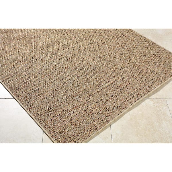 Crete Tan Cottage 5 ft. x 7 ft. Indoor/Outdoor Area Rug