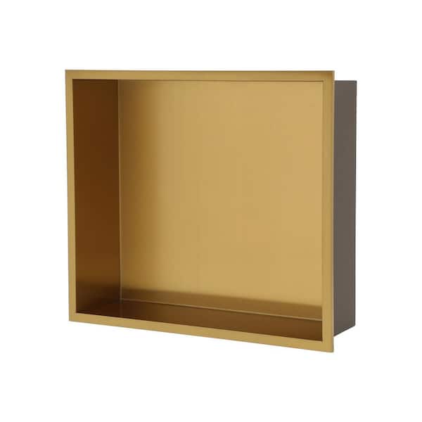 15 in. W x 13 in. H x 3.94 in. D Stainless Steel Shower Niche (Set of 1) Pieces in Gold