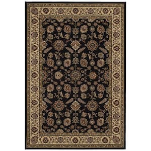 Alyssa Brown/Ivory 8 ft. x 8 ft. Square Classic Border Area Rug