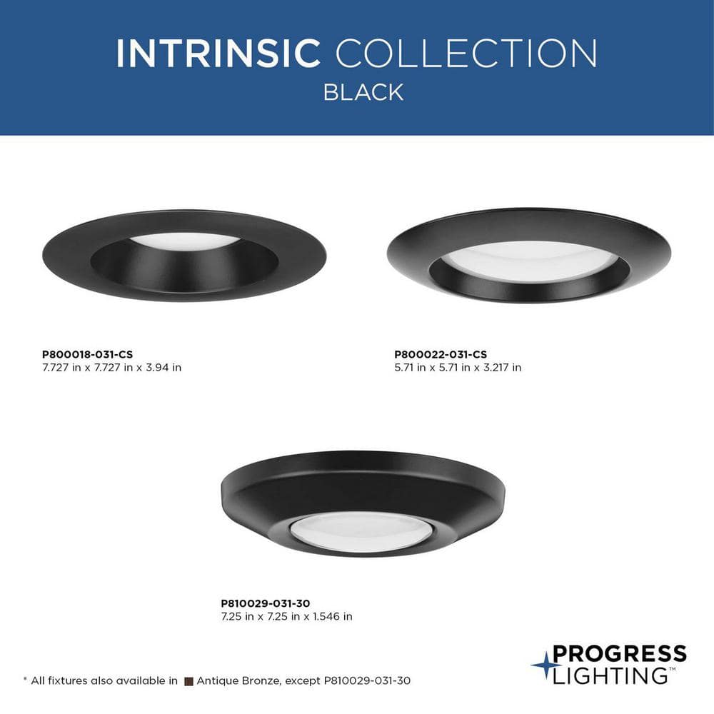 Black Aluminum 7.73" LED Recessed Eyeball Downlight