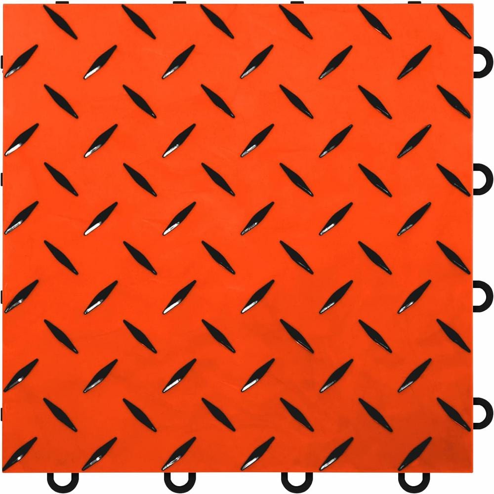 Nitro Pro 5/8 in. Garage Tiles, Harley Orange/Black, 12 in. x 12 in.,40-Pack, Covers 40 sq. ft.,Interlocking Floor Tiles price history on PriceWatchPro