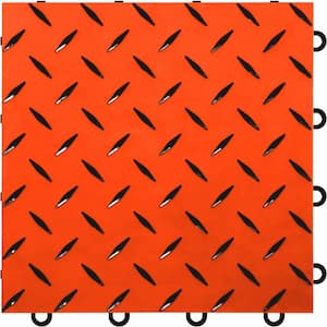 FlooringInc Nitro Pro Orange 12 in. W x 12 in. L x 5/8 in.T Polypropylene Garage Flooring Tiles (40 Tiles/40 sq. ft.)