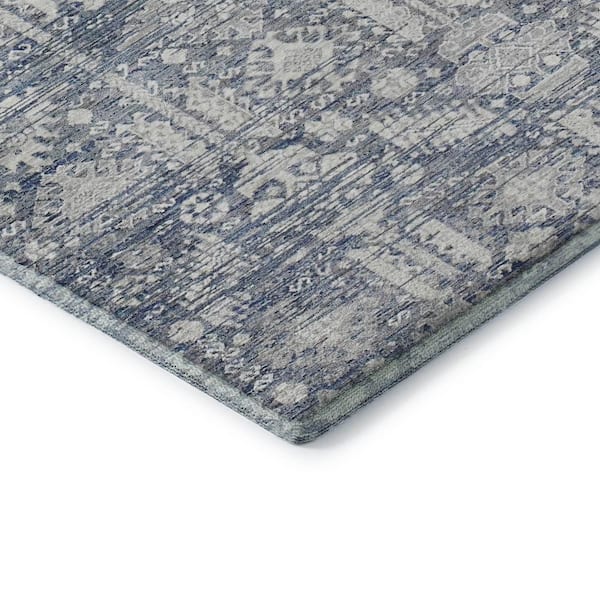 Mayfield Premium Machine Washable Abstract AMF1771 Blue 9 ft. x 12 ft. Area Rug