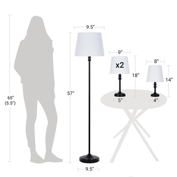 four piece lamp set