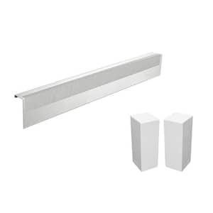 Basic Series 4 ft. Galvanized Steel Easy Slip-On Baseboard Heater Cover, Left and Right Endcaps [1] Cover, [2] Endcaps
