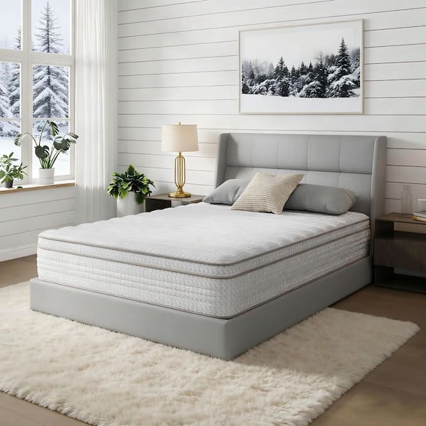 Queen Medium Firm Hybrid Gel Infused Memory Foam 14 in. Bed-in-a-Box Mattress