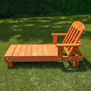 Kids' Wooden Outdoor Chaise Lounge Chair