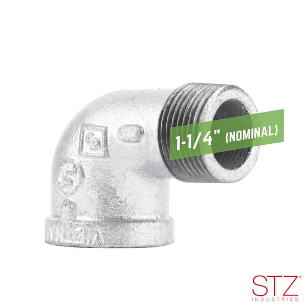 STZ 1-1/4 in. Galvanized Iron 90° Street Elbow 311 SE90-114 - The