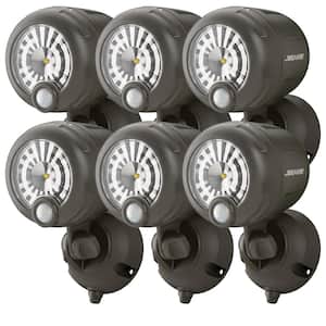 Wireless 120° Bronze Motion Sensing Outdoor Integrated LED Security Spot Light (6-Pack)