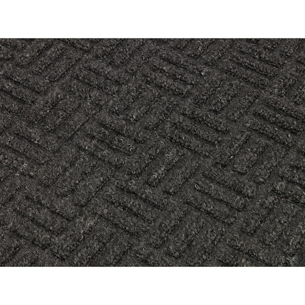 Ottomanson Easy clean, Waterproof Non-Slip Indoor/Outdoor Rubber Doormat,  18 in. x 30 in., Black Semi Iron OTR6500-18X30 - The Home Depot
