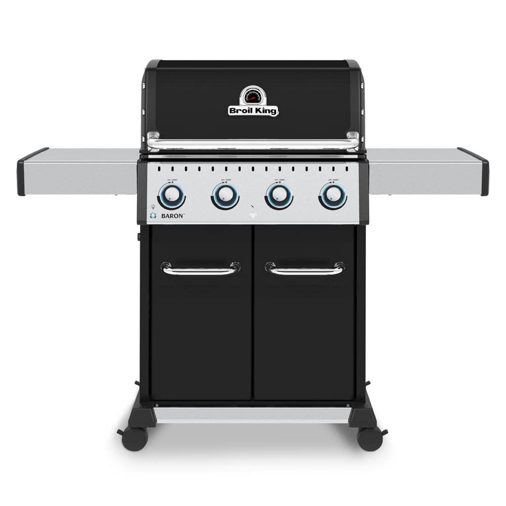 Baron 420 Pro 4-Burner Propane Gas Grill in Black