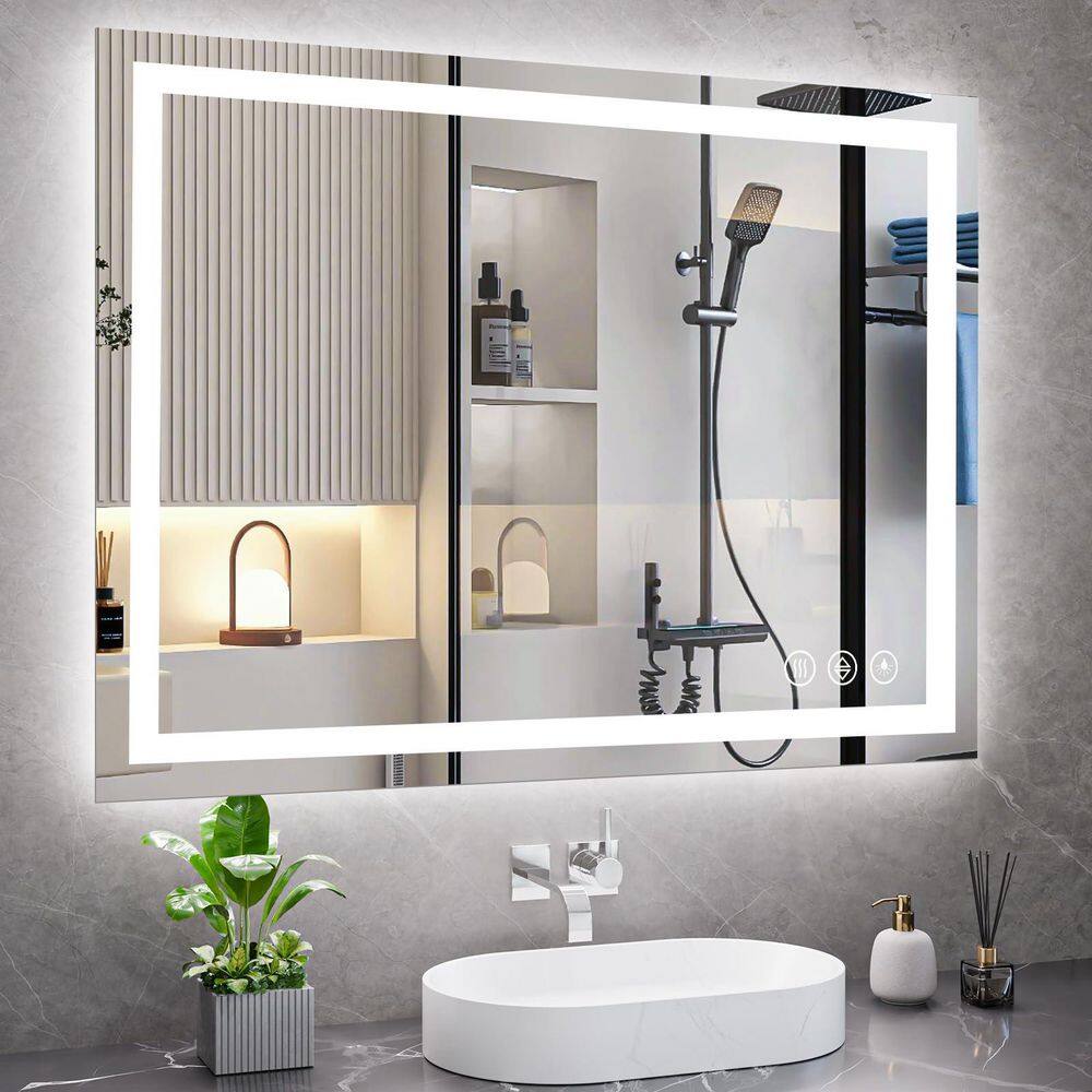 59.84 in. W x 29.53 in. H Rectangular Frameless Wall Bathroom Vanity Mirror price history on PriceWatchPro