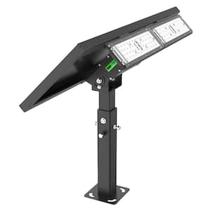 Solar Black LED Sign Monument UPLight Spotlight 20-Watt 2000 Lumens 5000K