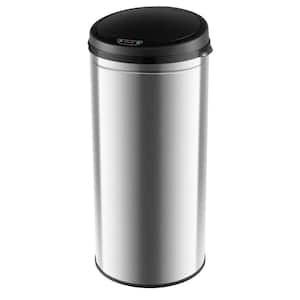 8 gal. Silver Stainless Steel Trash Can Touchless Lid