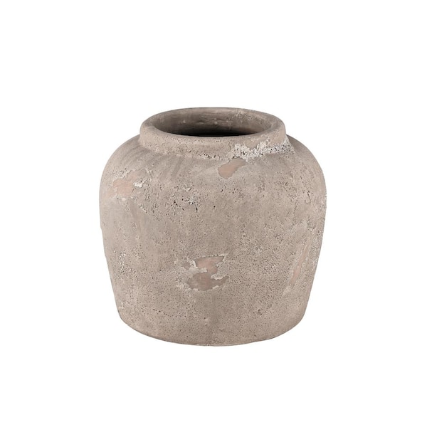 Unbranded Rio Verde Terracotta 6.5 in. Decorative Vase in Gray - Small