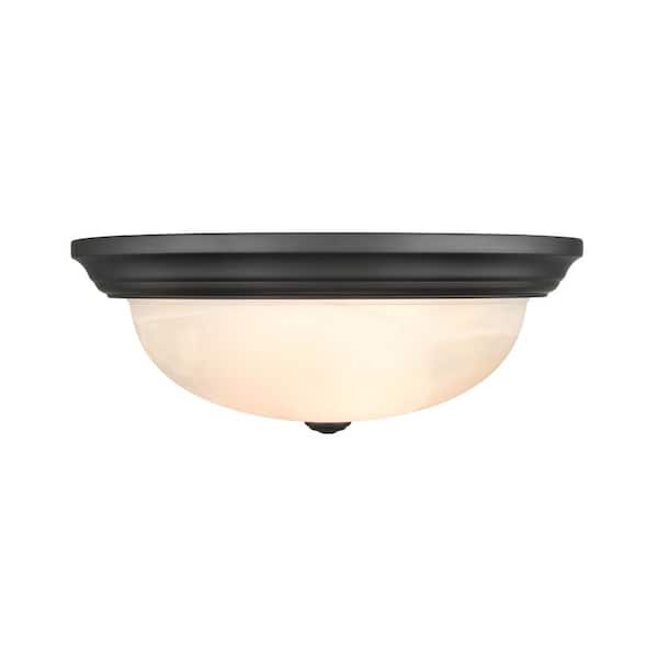 Millennium Lighting 3-Light 5.5 in. Matte Black Hardwired Flushmount (1-Pack)