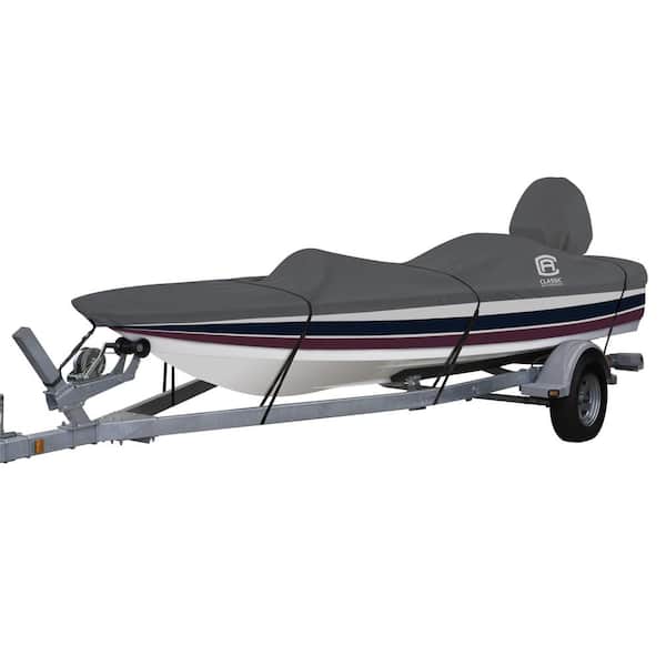 Classic Accessories Model D2 17 ft. 6 in. to 18 ft. 6 in. L x 89 in. W StormPro Charcoal Outboard Ski-Boat Cover Fits