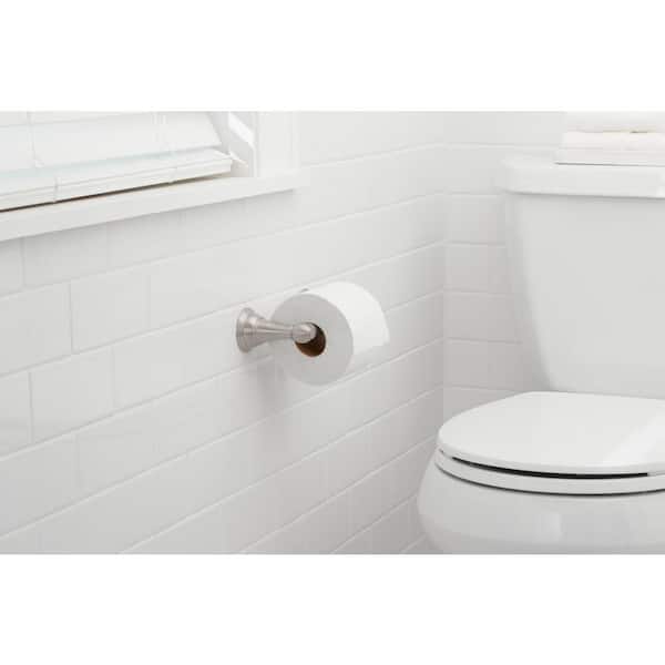 Varina Double Post Toilet Paper Holder in Brushed Nickel