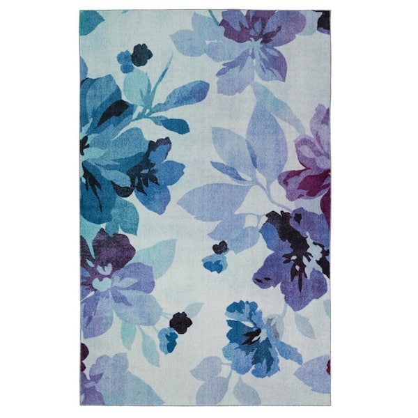 Mohawk Home Dalton Gardens Purple 5 ft. x 8 ft. Floral Area Rug