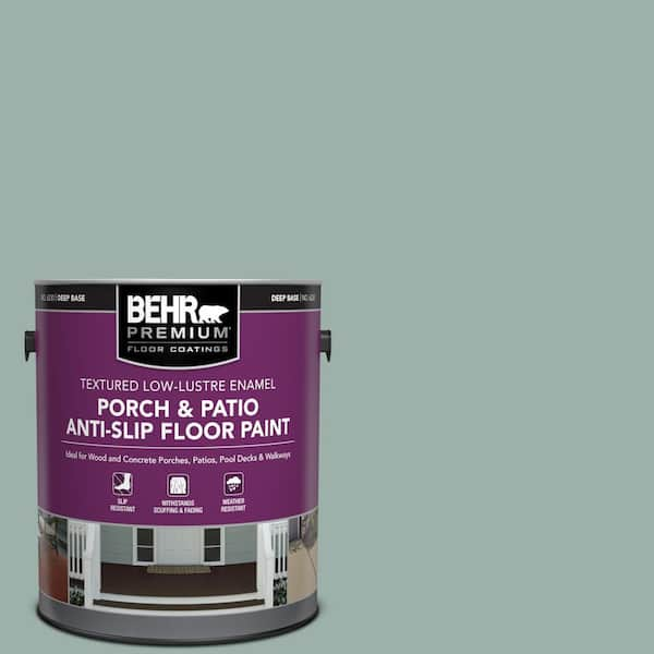 BEHR PREMIUM 1 gal. #490F-4 Gray Morning Textured Low-Lustre Enamel Interior/Exterior Porch and Patio Anti-Slip Floor Paint