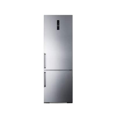 24 in. W 11.6 cu. ft. Bottom Freezer Refrigerator in Stainless Steel, Counter Depth