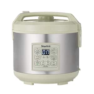 14-Cup Green/Gray Low-Carb Electric Rice Cooker with 7 Presets