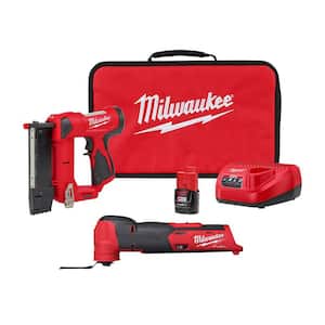 M12 12-Volt 23-Gauge Lithium-Ion Cordless Pin Nailer Kit with M12 FUEL Lithium-Ion Cordless Oscillating Multi-Tool