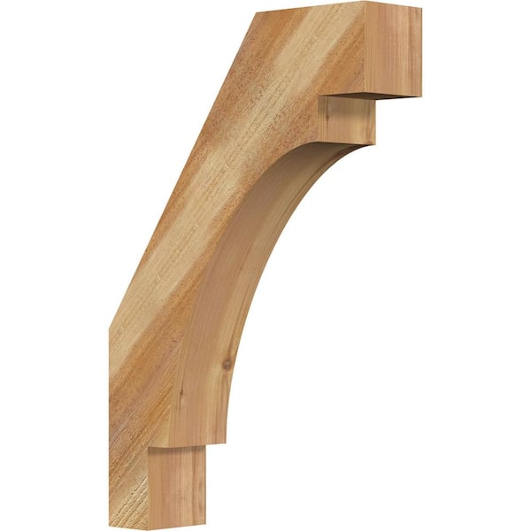 Ekena Millwork 4"W x 16"D x 24"H Merced Rough Sawn Knee Brace, Western Red Cedar
