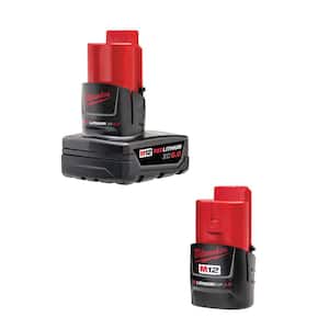 M12 12-Volt Lithium-Ion Extended Capacity Battery Pack Combo W/ 6.0Ah and 3.0Ah Batteries