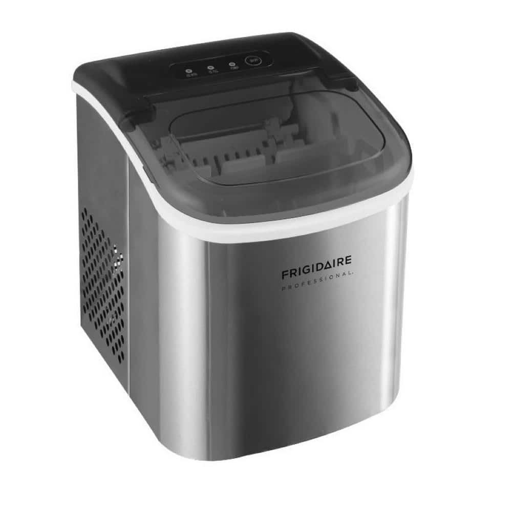  11 in 26 lb. Freestanding Bullet Ice Maker in Stainless