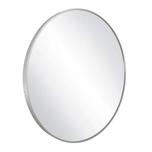 Mirrors Home Home DÃ©cor Goodwin Silver Ribbed 31 1/2" Round Accent