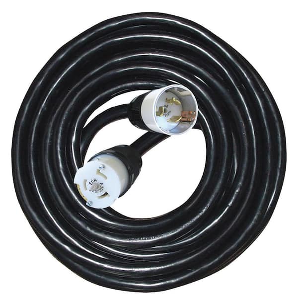 50 ft. 6/3-8/1 50 Amp Outdoor Black Temporary Power Cord 09-00214