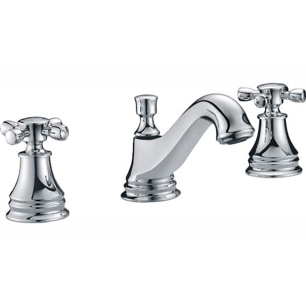 ANZZI Melody Series 8 in. Widespread 2-Handle Mid-Arc Bathroom Faucet in Polished Chrome