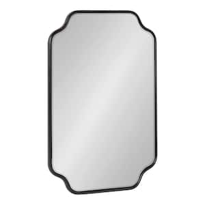 Plumley Scalloped Black Wall Mirror (24 in. H x 18 in. W)