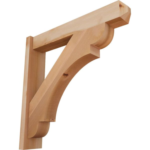 Ekena Millwork 6 in. x 28 in. x 28 in. Western Red Cedar Olympic Craftsman Smooth Outlooker