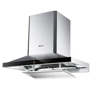 CIARRA CAB75502-003 cIARRA Black Range Hood 30 inch with carbon Filters 450  cFM Stove Vent Hood for Kitchen Auto Shut Off Function cAB75502-003